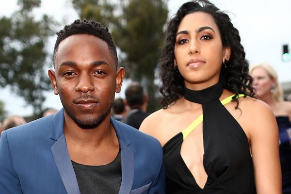 Kendrick Lamar and his fiancée, Whitney Alford